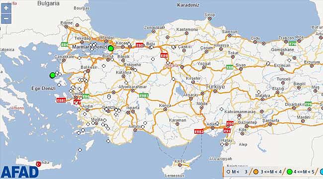 Bu kez peş peşe Ege Denizi sallanmaya başladı Ege de depremler