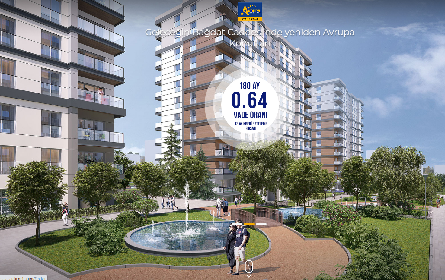 Avrupa Konutları Atakent 4 projesinde 0,64 oran, 180 ay vade, 12 ay sonra ödemeye başla