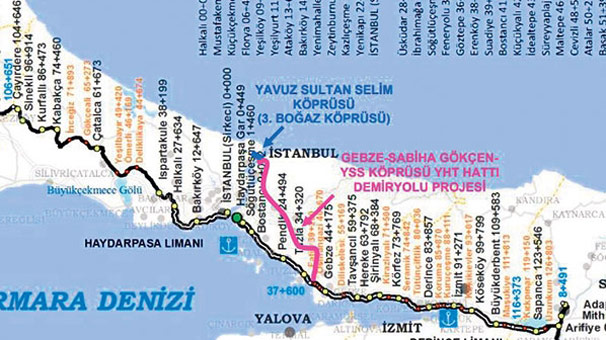 Gebze -3`üncü köprü YHT Hızlı Tren Hattı için ÇED kararı çıktı