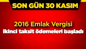Emlak Vergisi ikinci taksit ödemeleri Kasım sonunda bitiyor