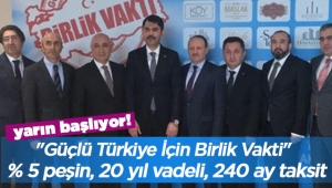 Emlak Konut kampanyası: Yüzde 5 peşin, 20 yıl vadeli, 240 ay taksitli "Güçlü Türkiye İçin Birlik Vakti"