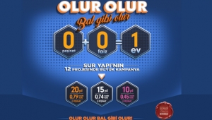 Sur Yapı bal gibi olur kampanyası sıfır peşinat, 240 ay taksitle satılık evler