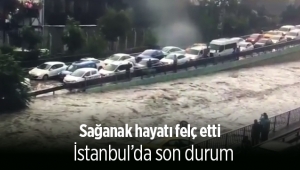 İstanbul'da son dakika hayatı felç eden yağmur; Davutpaşa'da rafting kıvamında su baskını! İstanbul metrosunu böyle su bastı...
