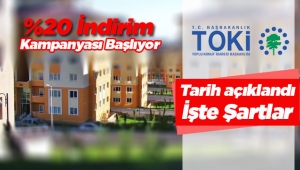 TOKİ ev sahiplerine yüzde 20 indirim müjdesini verdi