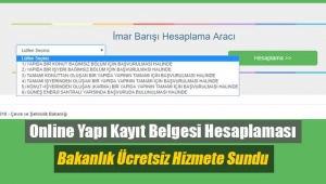 İmar Barışı Hesaplama Aracı (Çevre ve Şehircilik Bakanlığı Yapı Kayıt Belgesi hesaplaması Online)