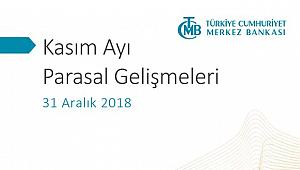 2018 Kasım ayı Merkez Bankası Aylık Para ve Banka İstatistikleri açıklandı