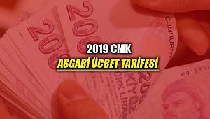 2019 CMK asgari ücret tarifesi yayımlandı