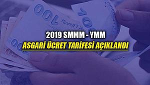 2019 Serbest Muhasebeci Mali Müşavirlik ve Yeminli Mali Müşavirlik asgari ücretleri