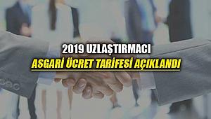 2019 Uzlaştırmacı asgari ücret tarifesi yayımlandı