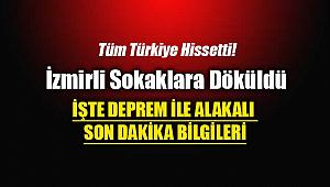 İzmirli 4.3 büyüklüğünde ki deprem ile sokaklara döküldü