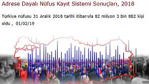 2018 Türkiye'nin nüfusu kaç 82 Milyonu geçti