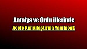 Antalya ve Ordu'da iki proje için gayrimenkul kamulaştırması
