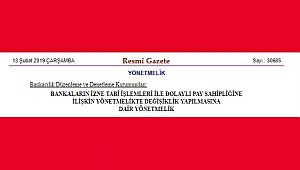 BDDK'dan Bankaların izne tabi işlemleri ile pay sahipliğine ilişkin yeni düzenleme