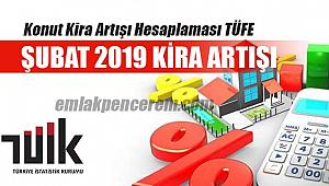 Konut kira artışı oranı hesaplaması Şubat 2019
