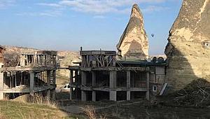 Peribacaları inşaatı yıkılıyor