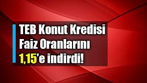 Konut kredisi faiz indirimine TEB'de eklendi! Banka kredi faiz oranını 1.15'e indirdi