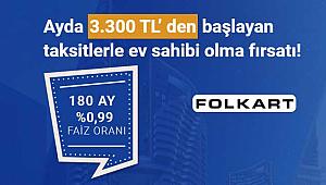 Folkart İzmir konut projeleri 0.99 faiz oranı ile 180 aya vade fırsatı