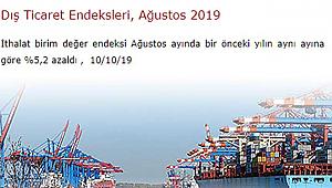 TÜİK, Ağustos ayı ithalat, ihracat verilerini açıkladı