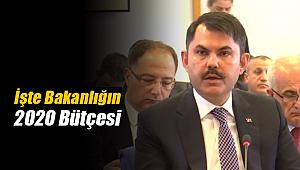 Çevre ve Şehircilik Bakanlığı 2020 bütçesi 2 Milyar 827 Milyon TL