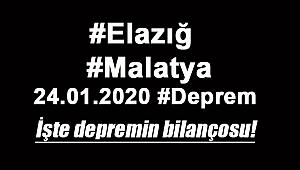 Elazığ deprem bilançosu! 24.01.2020 Saat 20:55 - 6.8