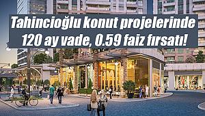 Tahincioğlu konut projelerinde 120 ay vade, 0.59 faiz oranı ile ev sahibi olma fırsatı