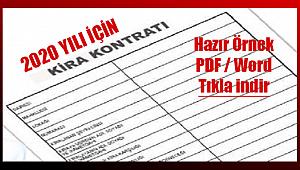 Kira sözleşmesi örneği 2020 PDF/word indir