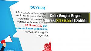 Bakanlık az önce açıkladı: Gelir Vergisi Beyan süresi 30 Nisan'a uzatıldı