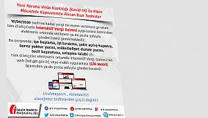 GİB'den Koronavirüs Tedbirleri Duyurusu