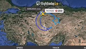 TK1920 uçağı hilal ve yıldız desenini böyle çizdi