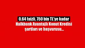0.64 faizli, 750 bin TL'ye kadar Halkbank Avantajlı Konut Kredisi şartları ve başvurusu