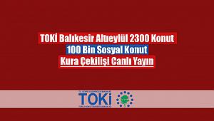 Balıkesir TOKİ 2300 konut kura çekilişi canlı yayını! Kura sonuçları isim listesi...