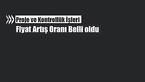 2020 Proje ve Kontrolluk İşleri Fiyat Artış Oranları