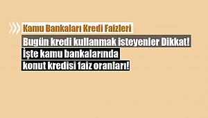 Bugün kredi kullanmak isteyenler Dikkat! İşte kamu bankalarında konut kredisi faiz oranları