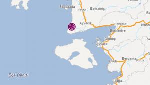 Çanakkale Ayvacık'da 2.9 büyüklüğünde deprem