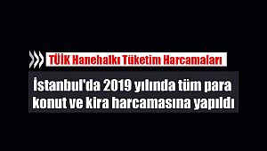 İstanbul'da 2019 yılında tüm para konut ve kira harcamasına yapıldı