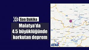 Son Dakika: Malatya'da Yazıhan merkezli 4.5 büyüklüğünde korkutan deprem