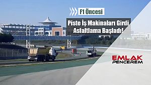 İstanbul'da Formula 1 öncesi piste asfalt makinaları girdi