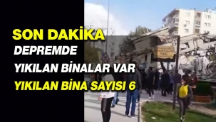 Son Dakika: Yıkılan binalar var! İzmir Bornova'da 6.8'lik depremde yıkılan bina görüntüleri gelmeye başladı