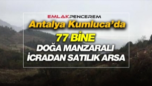 Antalya Kumluca'da doğa içinde 77 Bin TL bedelle arsa icradan satılık