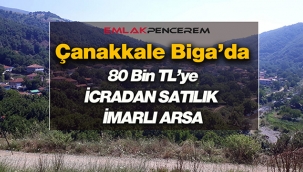 Çanakkale Biga'da 87 Bin TL'ye imarlı icradan satılık arsa