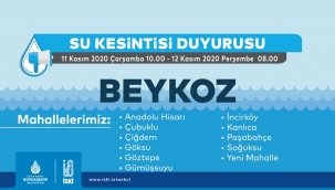 İstanbul Beykoz'da İSKİ, 11 mahallede su kesintisi yapacak