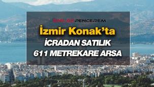 İzmir Konak'ta icradan satılık 611 m² büyüklüğünde hacizli arsa