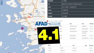 İzmir Seferihisar'da 4.1 büyüklüğünde bir deprem daha oldu