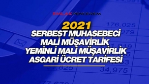2021 Serbest Muhasebeci Mali Müşavir ve Yeminli Mali Müşavir asgari ücret tarifesi