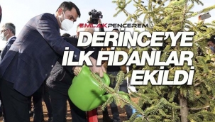 Kocaeli Derince'de ilk fidanlar dev Millet Bahçesi'ne ekildi
