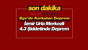 Son Dakika Deprem: Ege Denizi açıklarında İzmir Urla'da 4.3 büyüklüğünde deprem