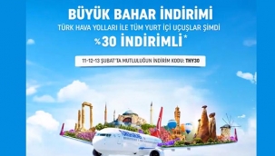 "THY30 indirim kodu" ile %30 indirim fırsatı başladı!