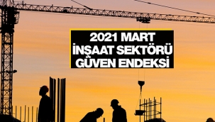 2021 Mart'ta İnşaat Sektörü Güven Endeksi 79.8 oldu