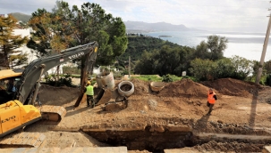 Bodrum'da altyapı yatırımı sürüyor
