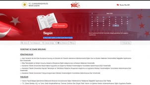 Resmi Gazete 26 Mart tarihli sayısı ve önemli kararları